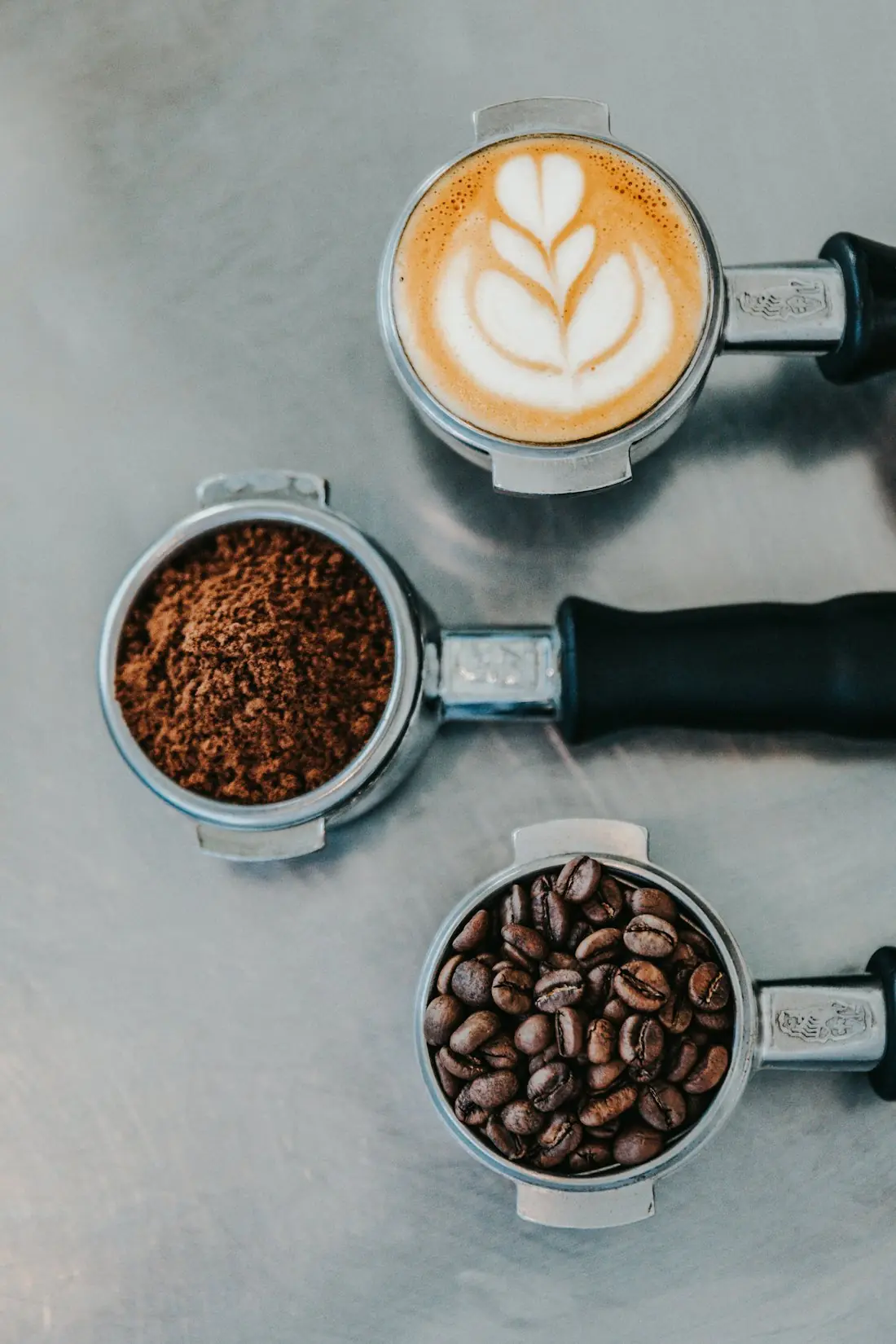 Portafiltrede espresso ve çekirdek
